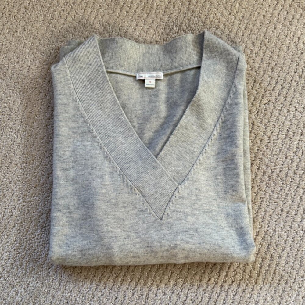 GAP Beige V-Neck Over-sized Sweater.